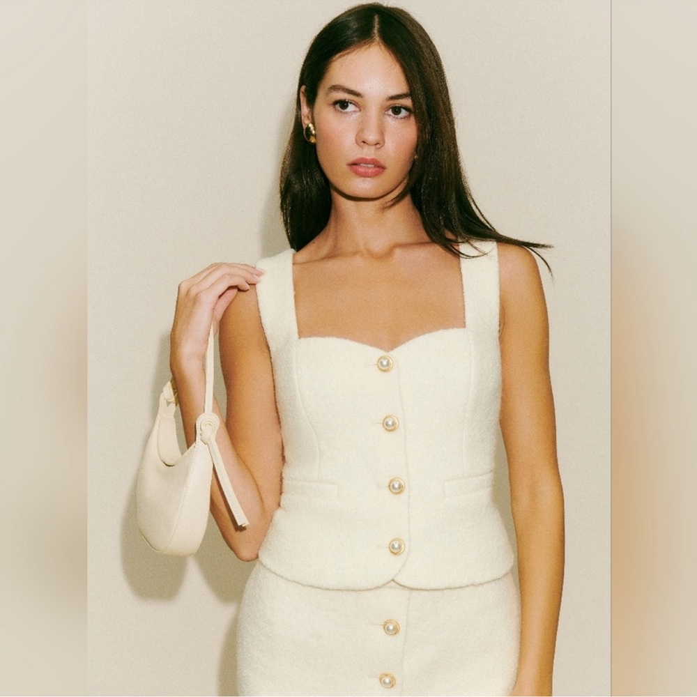 Reformation Cream Amora Top